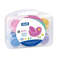 MILAN 無毒手指膏 金屬組, 6色, 100ml, 1組