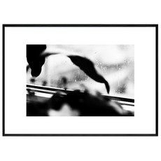 雨聲 裱框藝術畫, 黑色