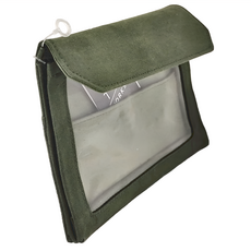 KING JIM FLATTY WORKS A6 多用途收納袋 墨綠色 帆布 塑料