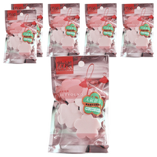 BEAUTYOUNG 妝漾 花朵粉撲 (4入) 貼臉 x 親膚 x 柔嫩, 粉色 + 玫粉色, 6包