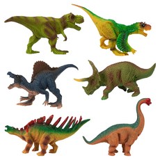 仿真恐龍動物模型6件組 小 硬材質 全塑膠, 1組