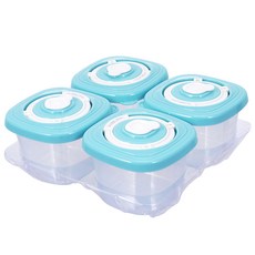 AHOYE 可計時微波冷藏 寶寶餐具, 120ml, 單一顏色, 4個