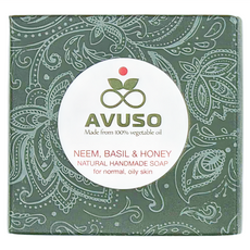 AVUSO 行道者 苦楝羅勒蜂蜜手工皂，100%天然植物油，適合中性/油性膚質, 125g, 1盒