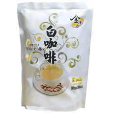 啡茶不可 金活力 2合1無糖白咖啡 純正原味 台灣第一白咖啡, 20g, 15入, 1袋