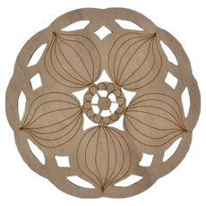 混色激光餐墊 密胺板, 19 x 19cm, 原木色, 1包