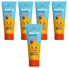 BUSYANGEL 寶寶無氟牙膏 覆盆子味, 60g, 5條