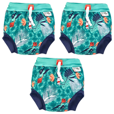 Close Pop-in 嬰兒尿布褲 游泳用 蜂鳥, 新款腰部束帶設計 彈性材質 裏層鋪棉 親膚保暖 束口設計 有效防止便便外漏, M, 3件