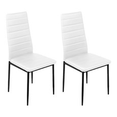 E-home Mano 曼諾經典高背餐椅 HTU010C-wht, 白色, 2個