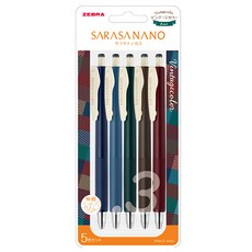 ZEBRA 斑馬牌 復古色 5色套組 0.3mm, A, 1組