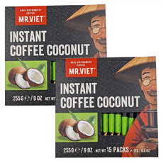MR.VIET 椰子即溶咖啡粉, 17g, 15入, 2盒