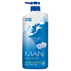 PON PON 澎澎MAN激酷沐浴乳, 清爽不黏膩, 涼爽控油, 抗痘, 除臭, 650g, 1瓶