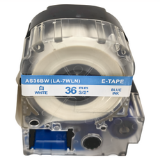 NEXTPAGE 台灣榮工 副廠標籤帶 適用於EPSON標籤機 LK-7WLN 36mm, 白底藍字, 36m