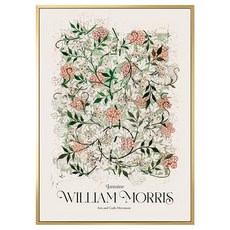 Boluo 菠蘿選畫所 William Morris Jasmine 掛畫, 240g高磅數油畫布, 40 x 30cm, 金色框