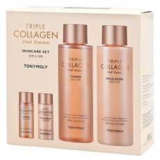 TONYMOLY 三重膠原蛋白緊緻爽膚水乳套裝，彈力及美白護膚套裝, 1組