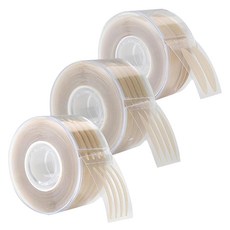 AHOYE 網狀雙眼皮貼600張 (細條+半圓+橄欖型) 膚色 自然隱形 持久, 3捲