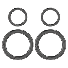 KEY SMART CarabinerClip扣環式鑰匙圈 堅固耐用, 黑亮色, 1組