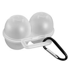 雞蛋盒 雙蛋位 附掛鉤, 透明色, 1個