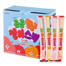 gomgom 果凍條 60入, 水蜜桃+荔枝+芒果+蘋果, 1.2kg, 1盒