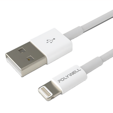 POLYWELL 寶利威爾 Type-A Lightning iPhone充電線, 0.5m, PW15-W45-A160, 1條