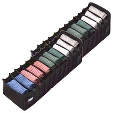 日式簡約設計分格櫃 11格 EVA+PP材質, 40 x 15 x 11cm, 黑色, 1組