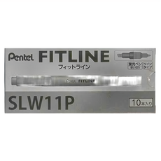 Pentel 飛龍文具 FITLINE 雙頭螢光筆 SLW11P, 粉紅色, 10支