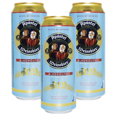 Apostel Weissbier 小麥啤酒風味飲, 無酒精, 口感清爽, 素食可飲用, 500ml, 3罐