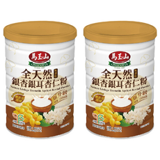 馬玉山 全天然銀杏銀耳杏仁粉, 優質堅果與穀物, 無添加蔗糖, 新升級, 400g, 2罐