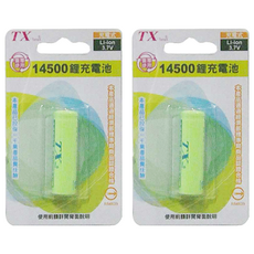 TX Tanox 特林 14500鋰電池 600mAh 3.7V, 4件, 2組