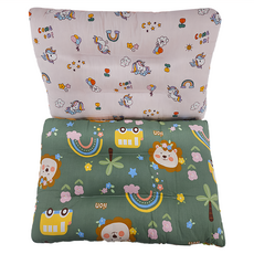 100%純棉可水洗兒童枕頭 荳荳枕 Set 2, 48 x 28 cm, 彩虹飛馬+獅子咘咘車, 1組