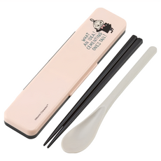 Skater 抗菌湯筷附盒, 湯匙 + 筷子 + 盒子, MOOMIN 亞美, 1組