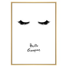 閉月羞花 Hello Gorgeous 裝飾畫, 木色