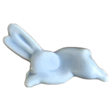 日本 美濃燒 月見兔子筷架 15.5 x 3.6 x 0.8cm, 藍色, 1個