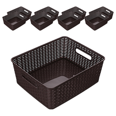 KEYWAY 聯府 藤藝104收納籃 KGB-104 14.5L, 顏色隨機, 9個