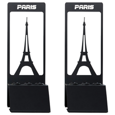 OPUS 東齊金工 歐式鐵藝金屬便條筆座 - 巴黎鐵塔造型, 經典黑, 2個