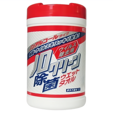 KOYO KASEI 無酒精除菌濕紙巾 溫和清潔 柔軟超厚型 適用於餐具/家具/廚房等用品, 80張, 1罐