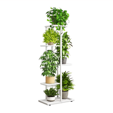 FAmILyLIFE 生活 工業風置物花架, 淨白色, 5層