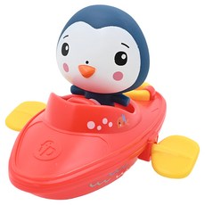 fisher-price 費雪 發條小船洗澡玩具 無需電力 可拆分, 小企鵝, 1個