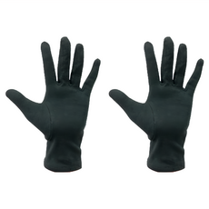 純棉防曬手套 Set 2雙 台灣製 尺寸21cmx8cm 80%棉20%彈性纖維, 一般尺碼, 黑色