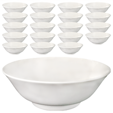 大同磁器 麵碗 6.25吋 - 簡約純白 優質磁器 適用於家庭聚餐或商業用途, P7064, 20個