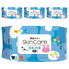 US baby 優生 柔濕巾，RO純水，不含酒精、人工香料、螢光劑，清潔抑菌，80抽, 1入, 4包