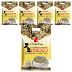鄉味 黑豆五穀滋養茶, 杏仁茶, 燕麥薏仁, 黑米芝麻粉, 五穀黑麥片, 30g, 10包, 5袋