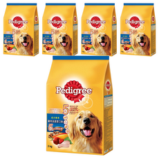 Pedigree 寶路 乾糧, 雞肉+蔬菜, 3kg, 5袋