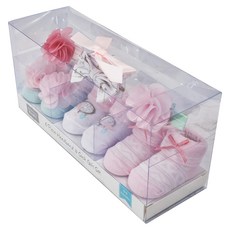 HUDSON BABY 彌月禮盒 女嬰兒髮帶 + 襪子6件組
