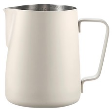 WORTH IT 渥思 304不鏽鋼拉花杯 350ml, 奶油白, 1個