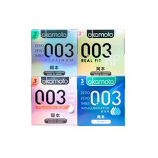 okamoto 岡本 003 Combo 4合1極薄保險套組合, 4盒, 1組