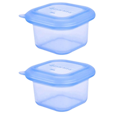 partita 帕緹塔 全矽膠輔食盒, 藍色, 180ml, 2個