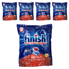 finish MUSE 洗碗機專用 紅球強效洗碗錠 94錠, 5包, 18g