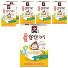 QUAKER 桂格 無添加寶寶粥 5個月以上 4包, 雞肉鮮蔬, 600g, 6盒