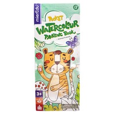 mierEdu 口袋水彩畫冊, 動物朋友, 3歲以上, 22頁水彩畫冊, 144格顏色格