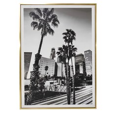 城市遊蹤系列 洛杉磯日落大道 金色 PS環保樹脂框+油画布+松木內框, 59.4 x 42cm